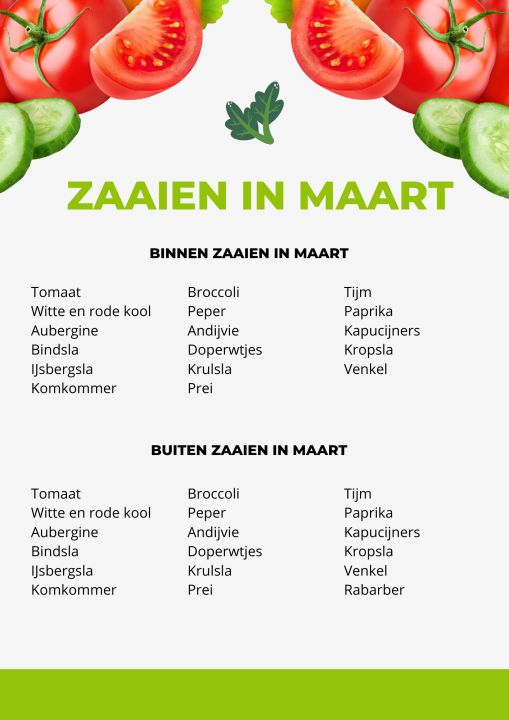 Zaaien in maart 