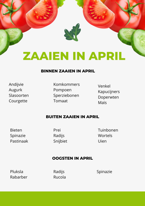 Zaaien in april
