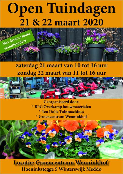 Open Tuindagen 21 & 22 maart 2020 - Wenninkhof