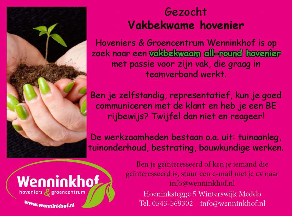 Vacature - Wenninkhof